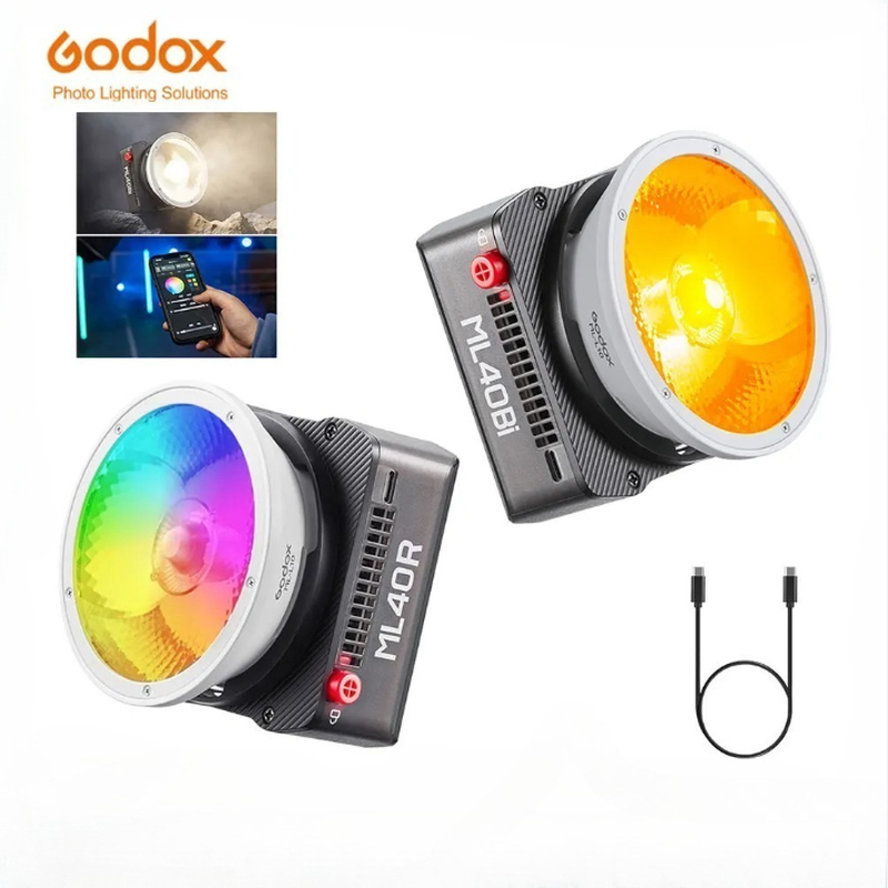 Photography Lighting Placement - Godox ML40R 40W Taschen-LED-Videoleuchte mit Magnetischer