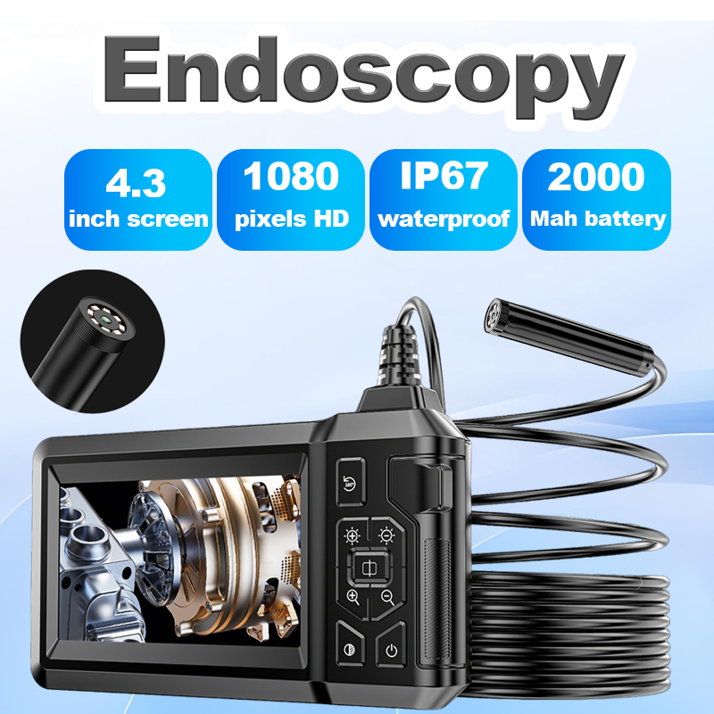 Photography Lighting Diagram - 4,3-Zoll-IPS-LCD-Endoskop-Kanalkamera 1080P IP67 Wasserdichte Schlangenkamera mit