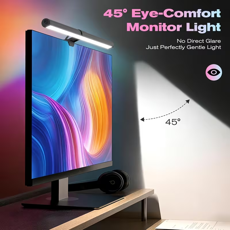 Photography Lighting Game - USB-betriebene LED-Monitorleuchte, RGB-Farbwechsel Hängelampe für Bildschirm,