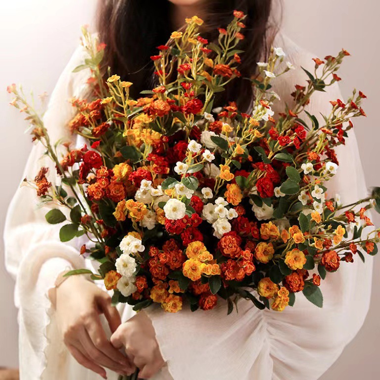 Photography Lighting Home - Edle Kleine Künstliche Rosensträuße, Kunstblumen für