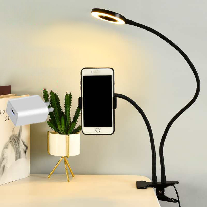 Photography Lighting Game - Universeller flexibler Handyhalter mit Selfie-Ringlicht, Büro-Lazy-Halterung,