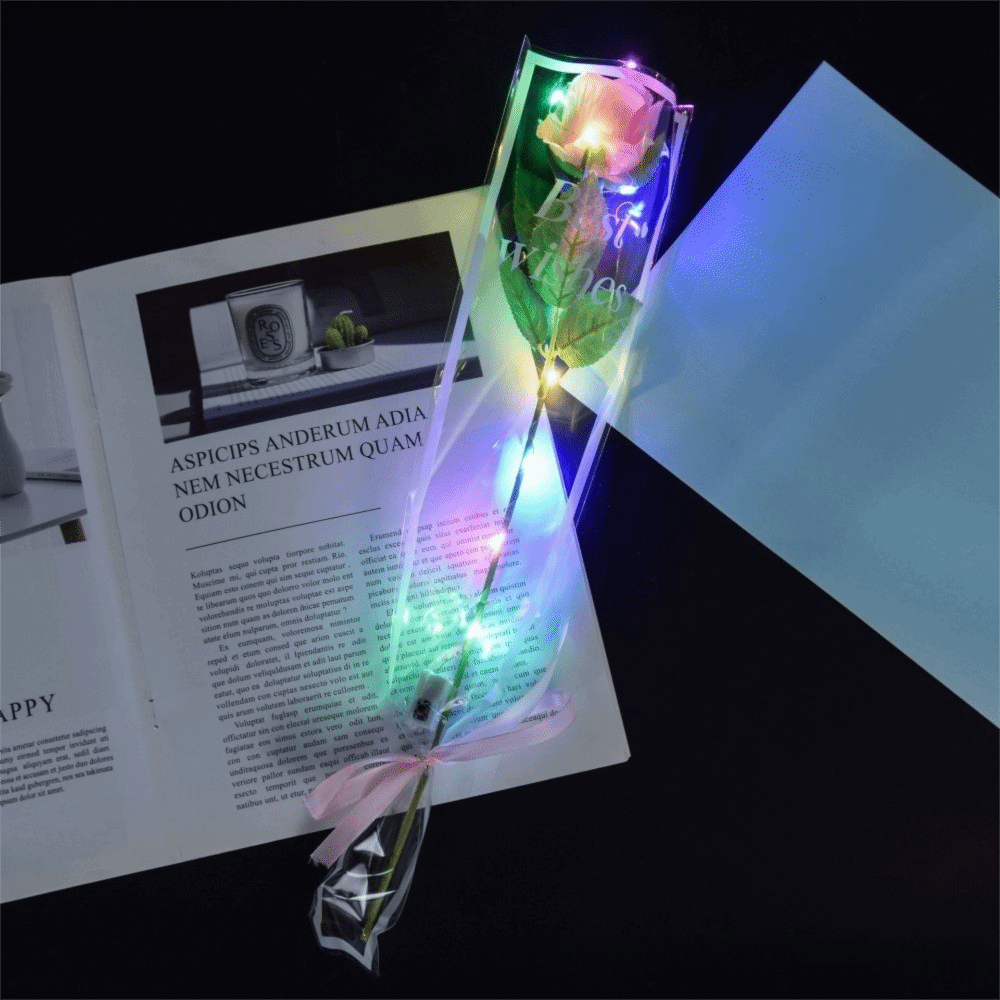 Photography Lighting Home - Leuchtende Künstliche Rosen-LED-Lichter Bunter Simulierter Rosenstrauß