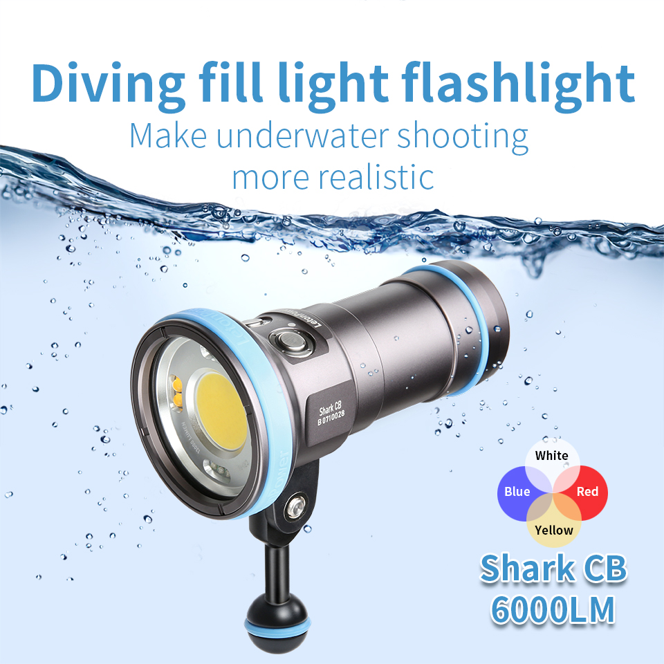 Photography Lighting Angles - Shark CB 6000 Lumen Tauchlampe für
