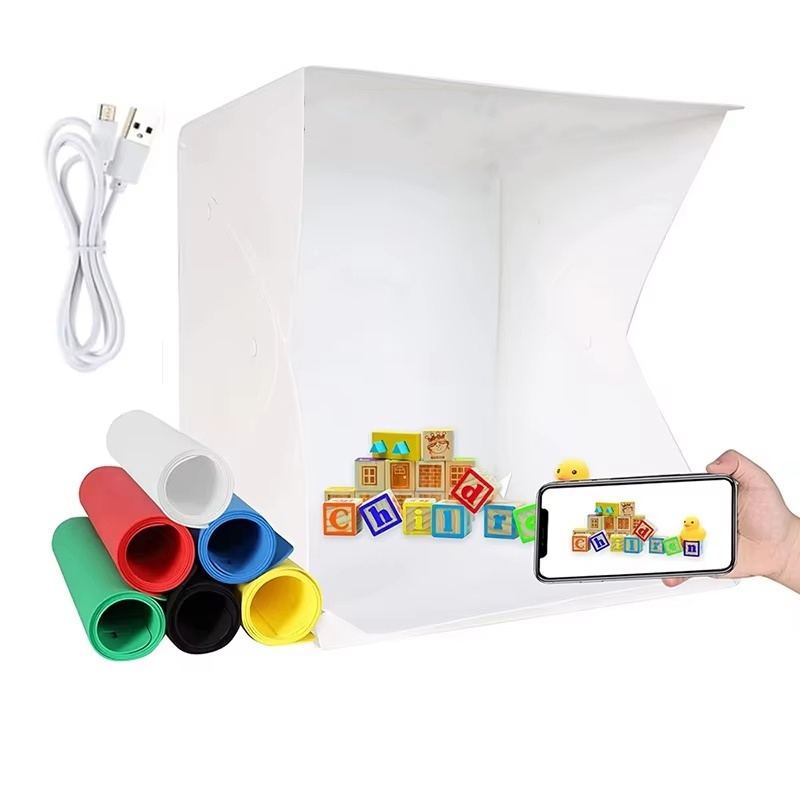 Photography Lighting Product - Faltbarer Lichtkasten, tragbares Fotostudio-Zelt mit LED-Beleuchtung,