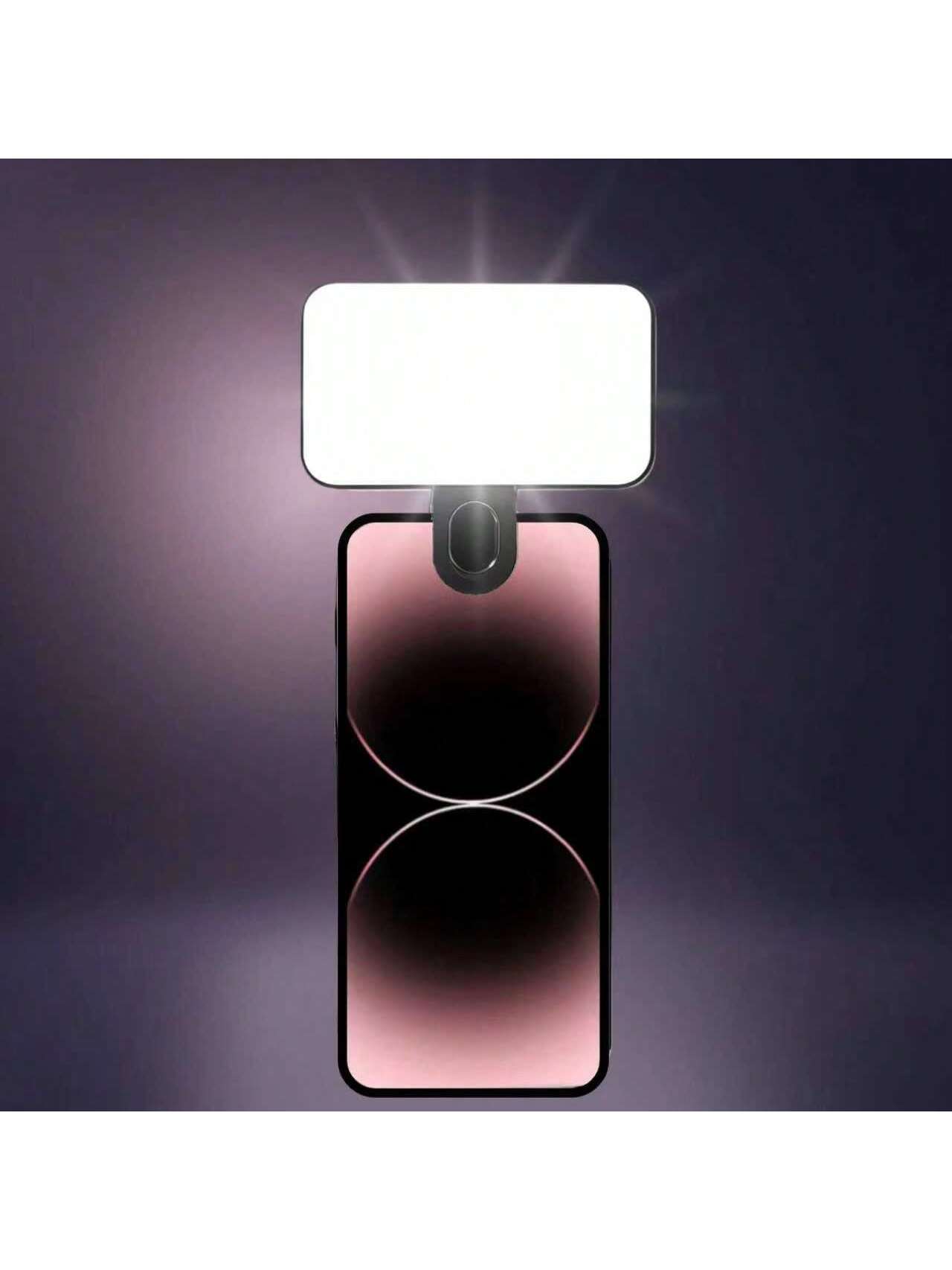 Photography Lighting Game - Mini-Clip-On-Selfie-Ringlicht, wiederaufladbar, LED-Handy-Fülllicht, dimmbar, für Vlog,