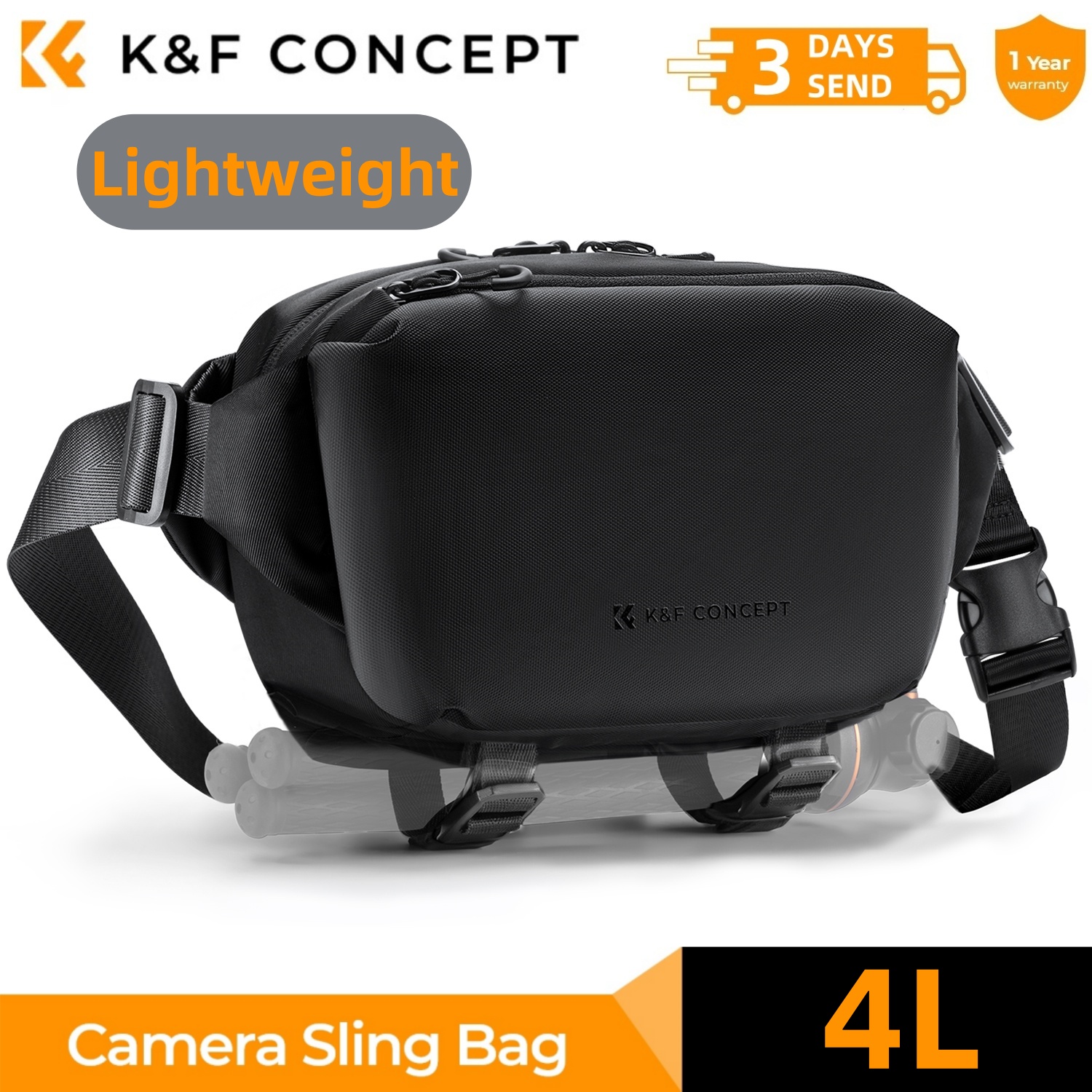 Photography Lighting Bag - K&F CONCEPT 4L Kamera-Umhängetasche, leichte Reise-Fototasche
