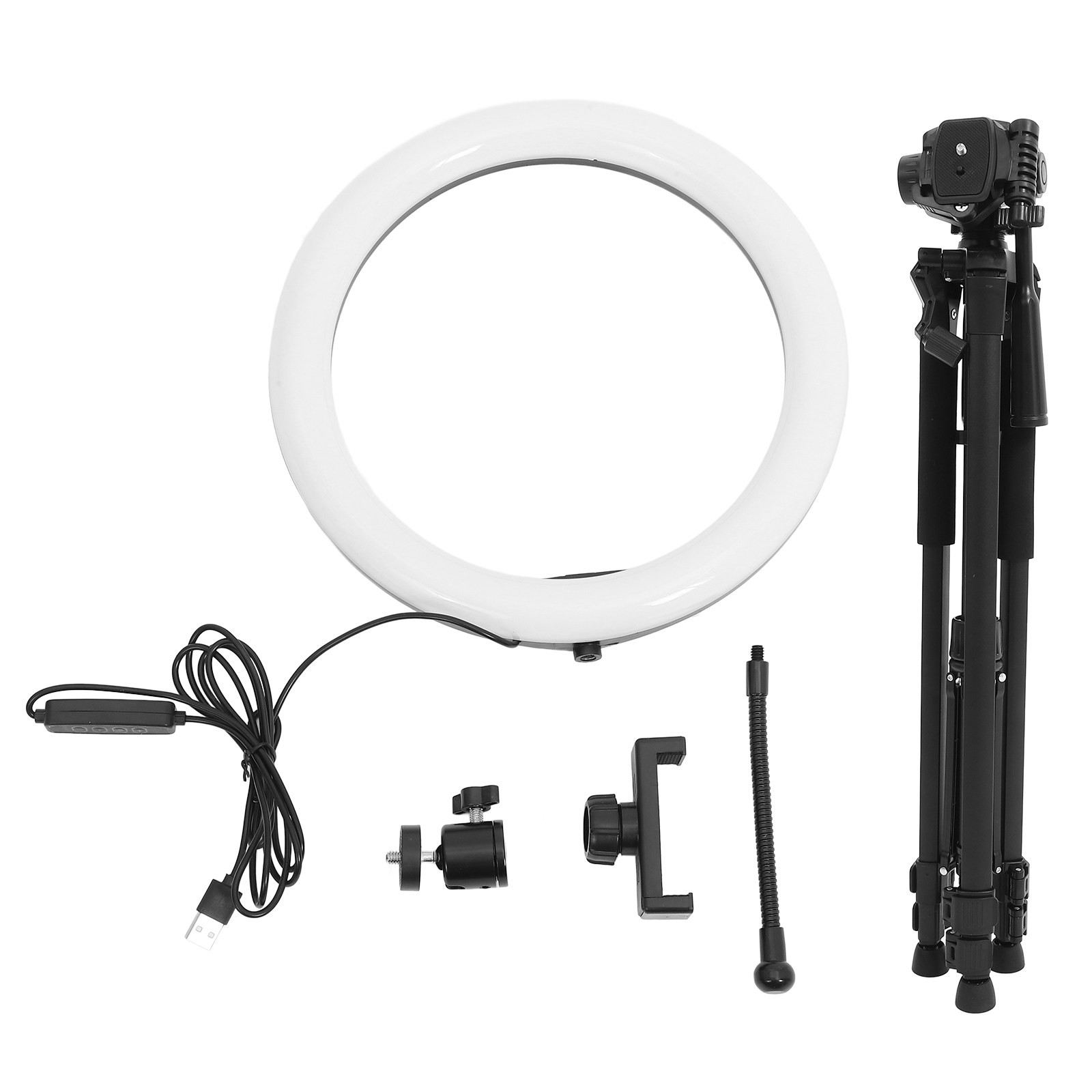 Makeup Photography Lighting - 16 cm dimmbares, drehbares LED-Ringlicht, Selfie-Lampe,