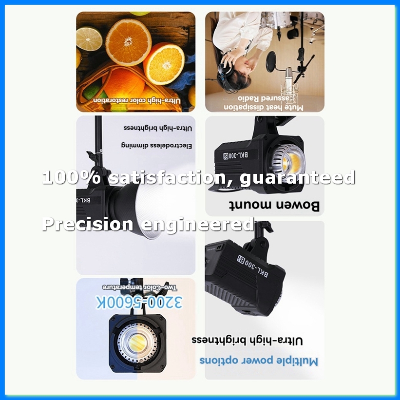 Photography And Lighting - 300W Bi-LED-Videoleuchte, kontinuierliche LED-Beleuchtung mit 2,4G