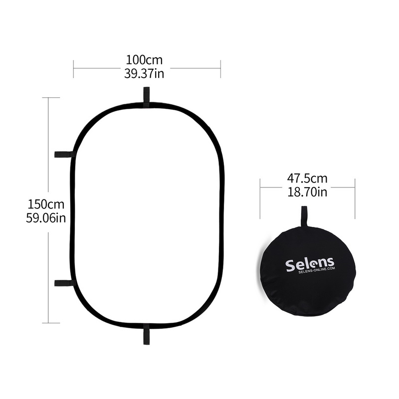 Photography Lighting Bag - 100X150CM faltbare ovale Reflektor Soft Light