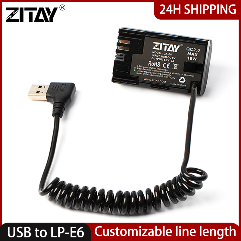 Photography Lighting For Dummies - ZITAY USB zu LP-E6 Kamera-Dummy-Akku für