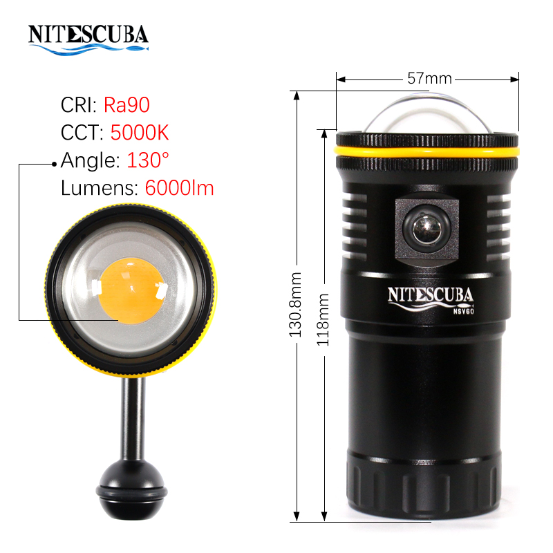 Nitescuba NSV60 LED-Tauchvideo – Photography Lighting Angles Bewertung und Preis