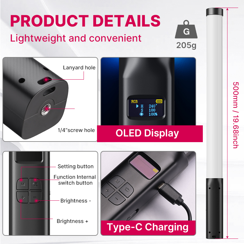 Ulanzi VL119 Handheld RGB Bunt – Photography Lighting Rgb Bewertung und Preis