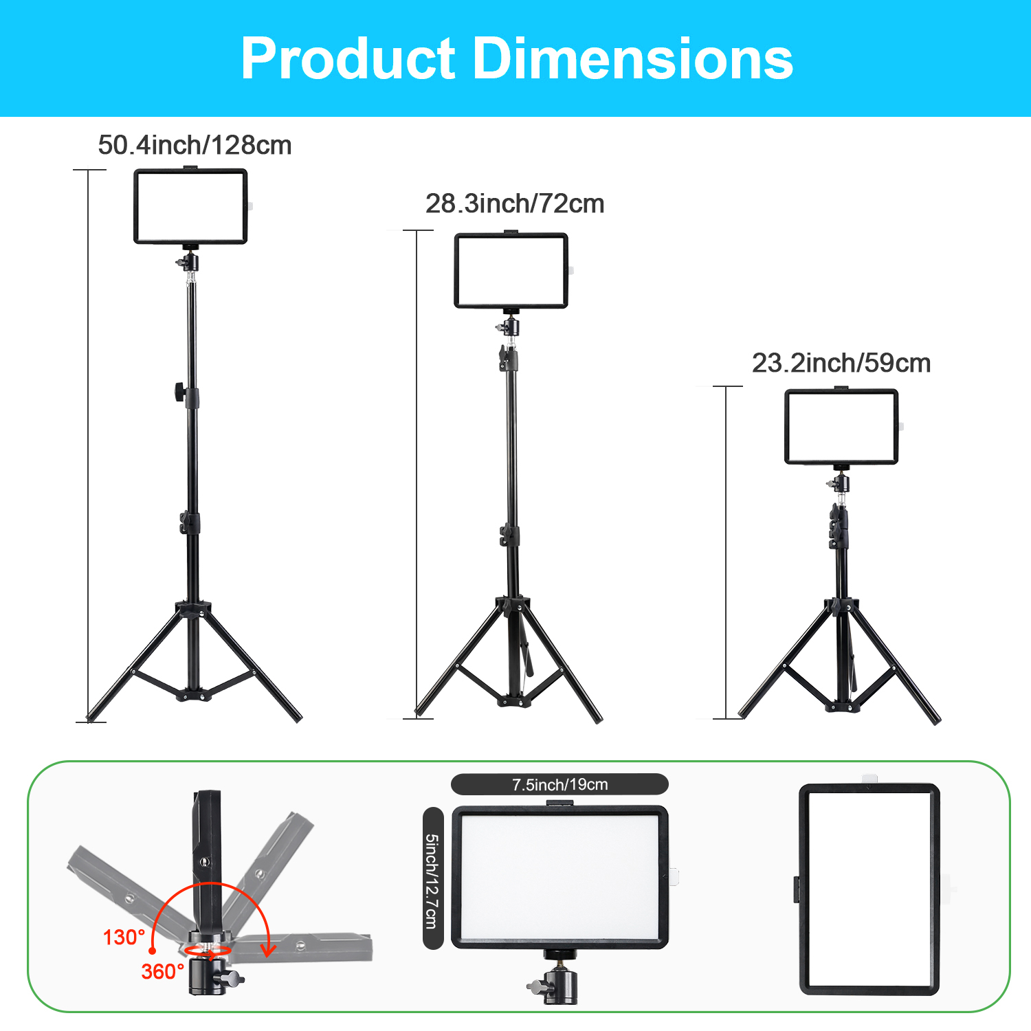 8-Zoll quadratisches LED-Fill- – Makeup Photography Lighting Bewertung und Preis