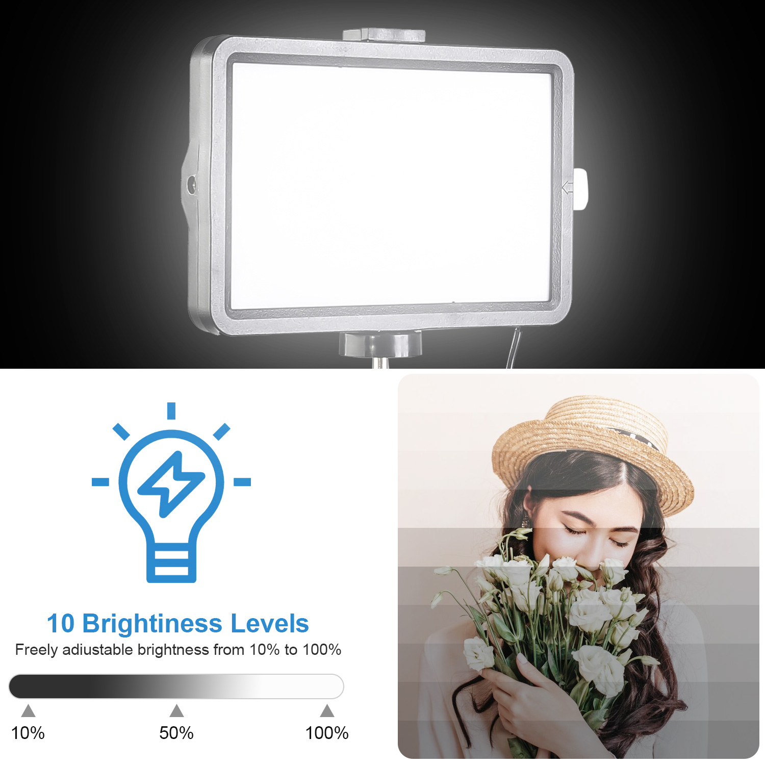 8-Zoll quadratisches LED-Fill- – Makeup Photography Lighting Bewertung und Preis