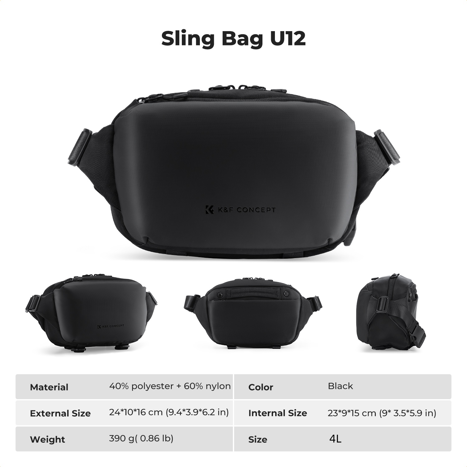 K&F CONCEPT 4L Kamera-Umhänget – Photography Lighting Bag Bewertung und Preis