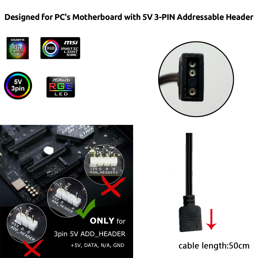 5V ARGB 3-Pin-Anschluss für As – Photography Lighting Game Bewertung und Preis